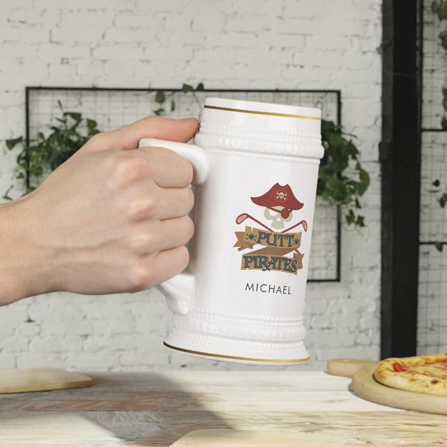 Chope À Bière Golf Putt Pirates Outdoor Papa Birthday Custom (Créateur téléchargé)