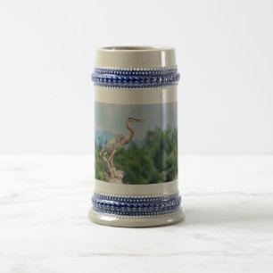Chope À Bière Grand héron bleu