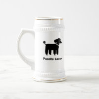 Graphisme de chien caniche noir avec texte personn