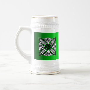 Chope À Bière Green Celtic Knot Art original
