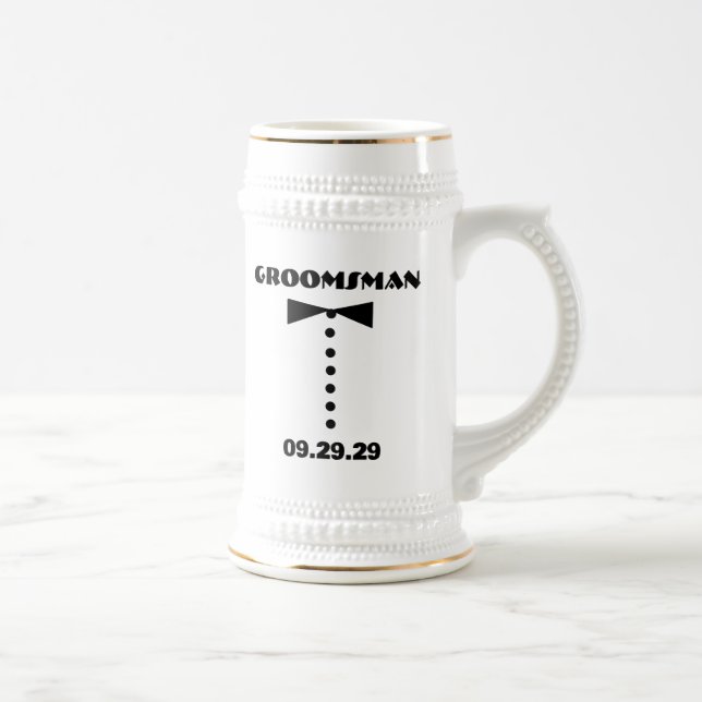 Chope À Bière Groomsman Stein - (Droite)