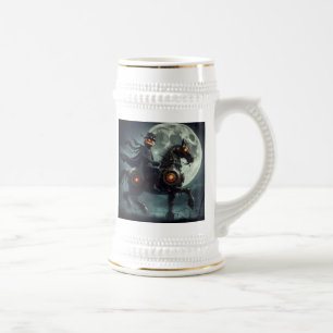 Chope À Bière Halloween Steampunk Cavalier sans tête