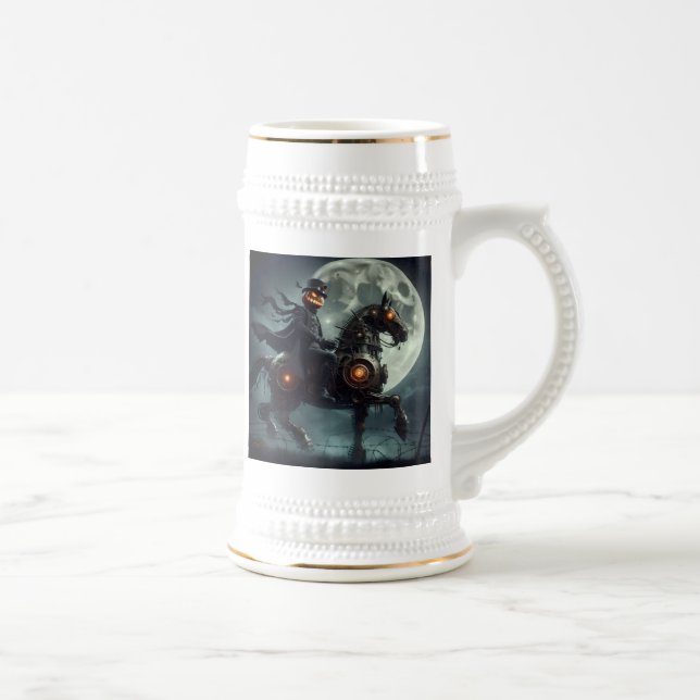 Chope À Bière Halloween Steampunk Horseman sans tête (Droite)