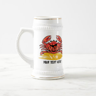 CHOPE À BIÈRE HAPPY CRAB, (ÉDITABLE)