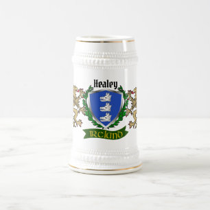 Chope À Bière Healey/O'Healey Irish Shield Beer Stein