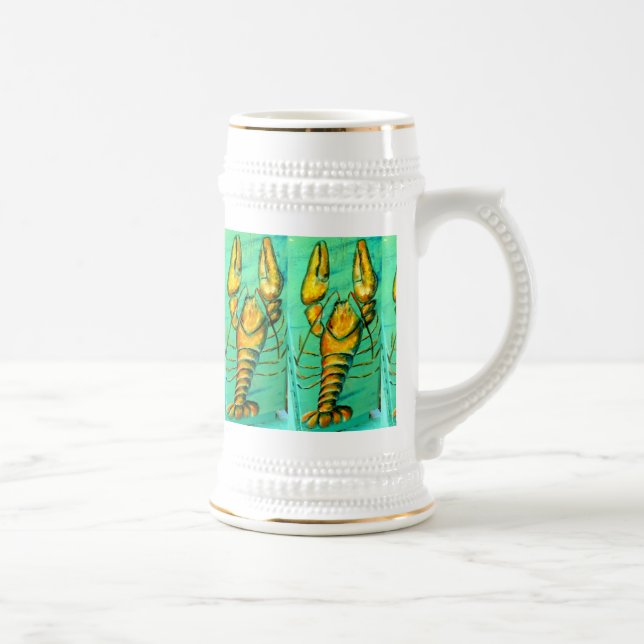 Chope À Bière homard sur la bière verte arrière - plan stein (Droite)