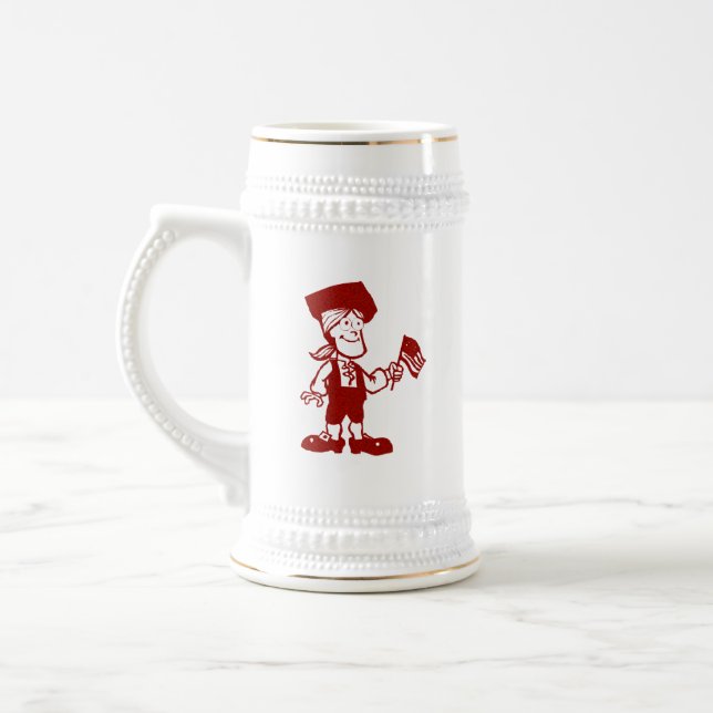 Chope À Bière Homme colonial portant un drapeau (Gauche)