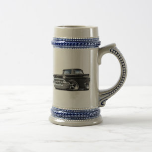 Chope À Bière Hot rod 1957 noir de Chevy Belair