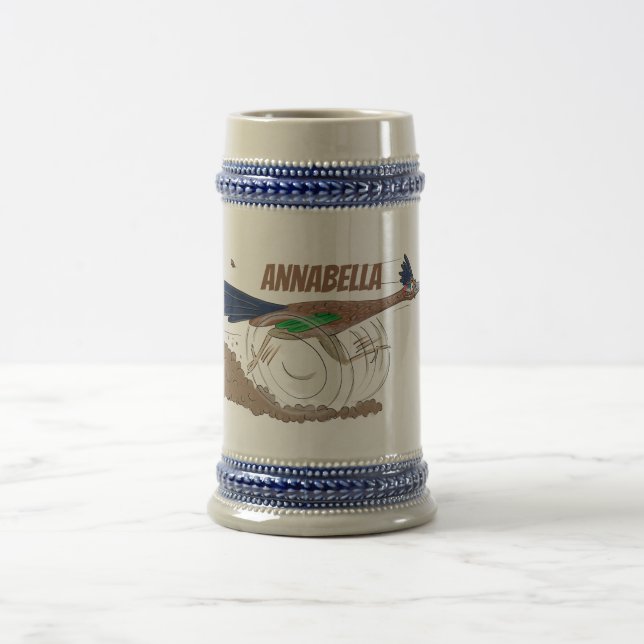 Chope À Bière Illustration amusante de la caricature d'oiseau du (Centre)
