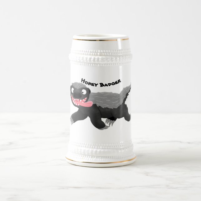 Chope À Bière Illustration de blaireau au miel affamé (Centre)