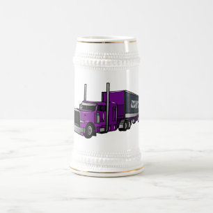 Chope À Bière Illustration de camion semi-remorque