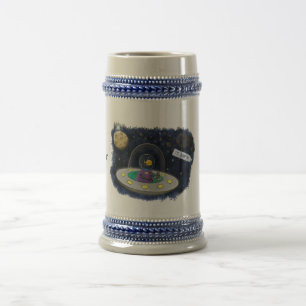 Chope À Bière Illustration de dessin animé de poisson mignon et