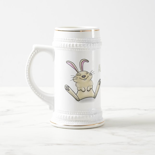 Chope À Bière Illustration de dessin de lapin lapin mou (Gauche)