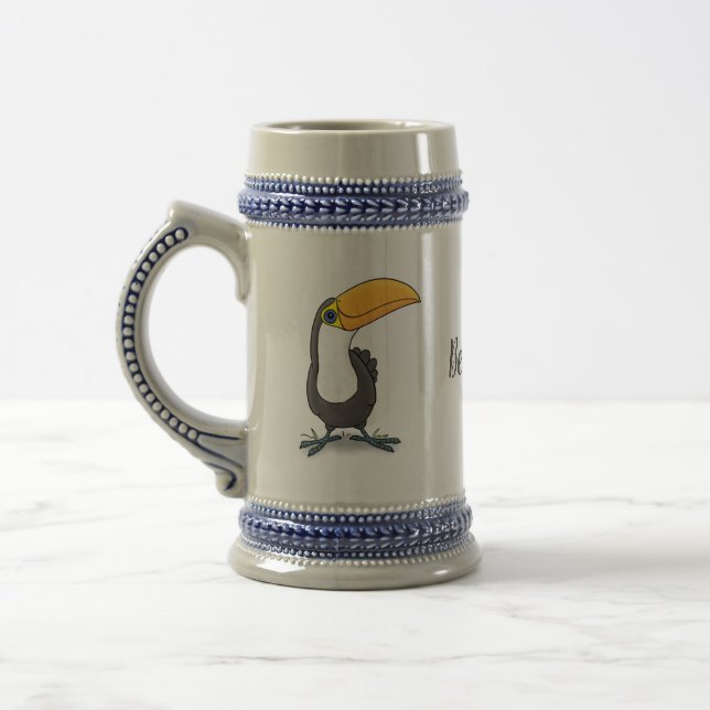 Chope À Bière Illustration de dessin humoristique du toucan joye (Gauche)