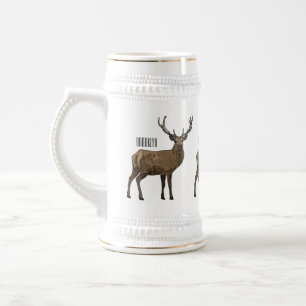 Chope À Bière Illustration de dessin sur le cerf