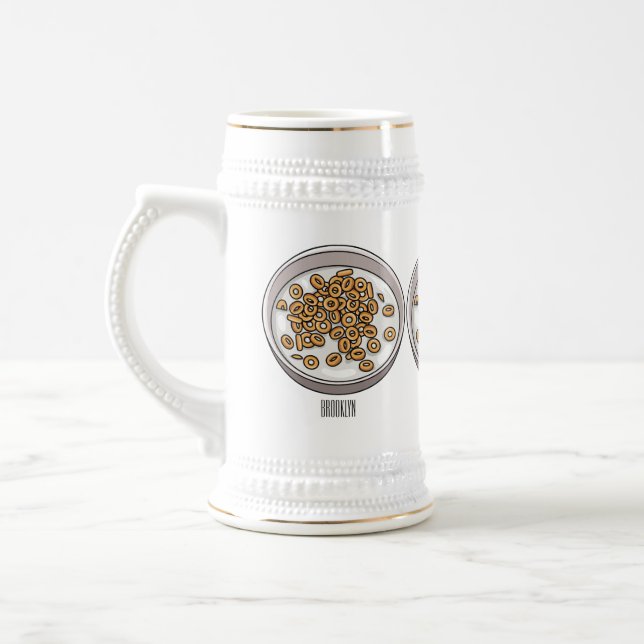 Chope À Bière Illustration de dessin sur les céréales (Gauche)