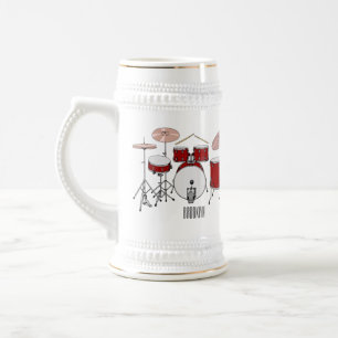 Chope À Bière Illustration de kit de batterie