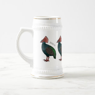 Chope À Bière Illustration de la caricature d'oiseau perdrix en 