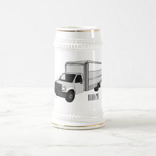 Chope À Bière Illustration de la caricature du camion-boîte