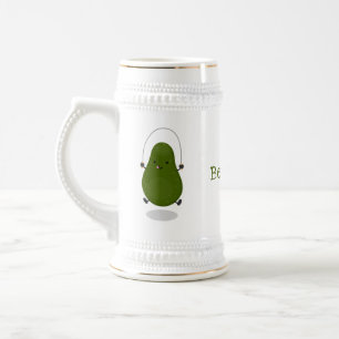 Chope À Bière Illustration de la corde à sauter à l'avocat migno