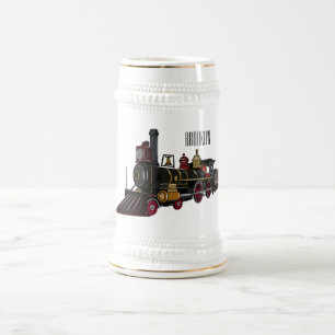Chope À Bière Illustration de la locomotive à vapeur