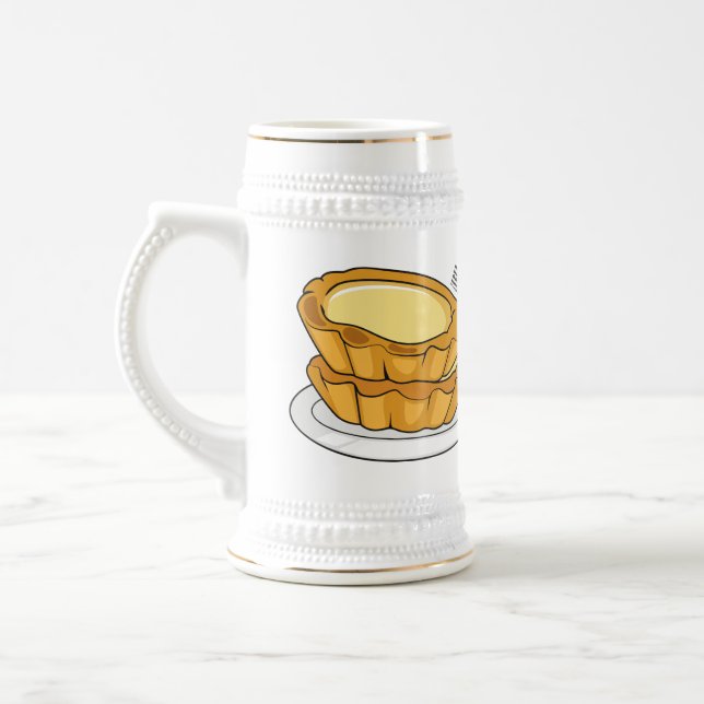 Chope À Bière Illustration de la tarte à l'oeuf (Gauche)