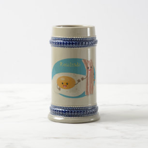 Chope À Bière Illustration de l'oeuf de Cute kawaii et du bacon