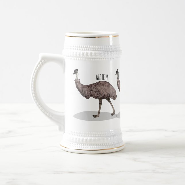 Chope À Bière Illustration d'Emu bird (Gauche)