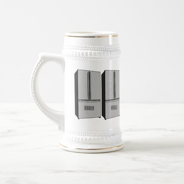 Chope À Bière Illustration du réfrigérateur de porte française (Gauche)