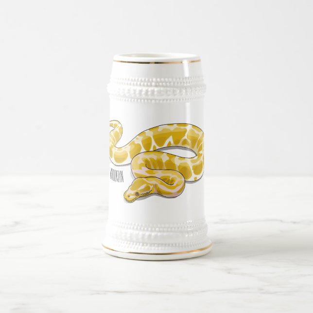 Chope À Bière Illustration du serpent python birman (Centre)