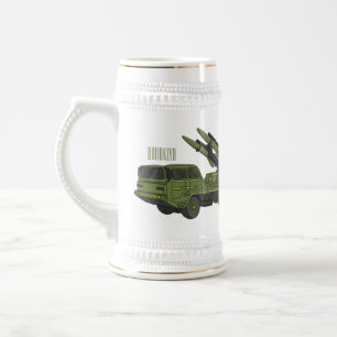 Chope À Bière Illustration d'un camion de missiles militaires