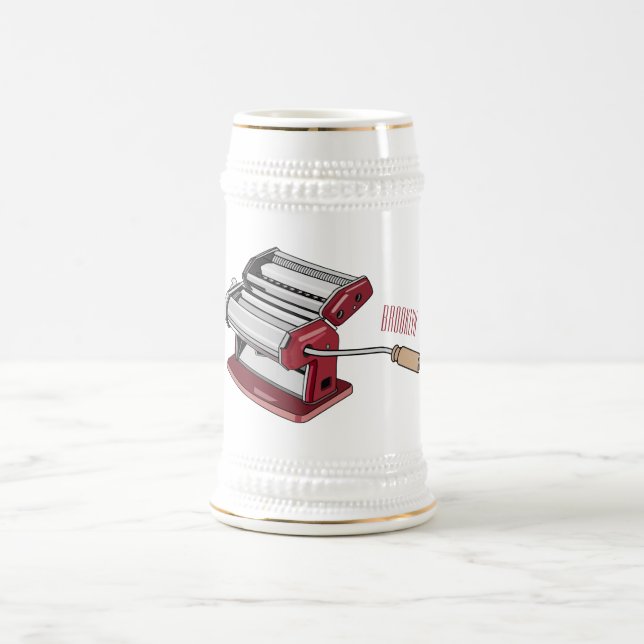 Chope À Bière Illustration d'un fabricant de pâtes alimentaires (Centre)