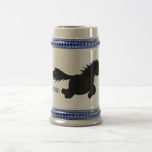 Chope À Bière Illustration d'un poney de Shetland mignon
