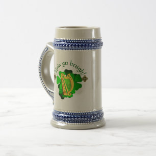 Chope À Bière Irlande pour toujours/Erin aller bragh/harpe