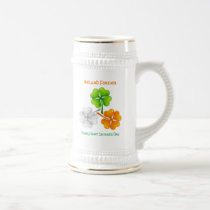 Chope À Bière Irlande Un Shamrock toujours chanceux