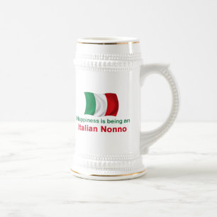 Chope À Bière Italien heureux Nonno