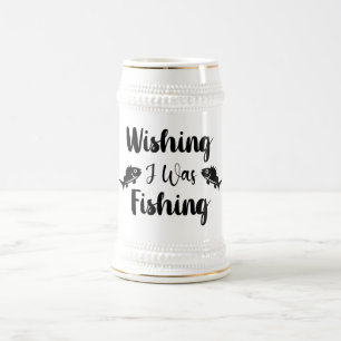 Chope À Bière J'aimerais pêcher une citation drôle