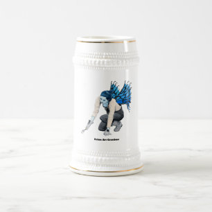 Chope À Bière Jardinier Fairy foncé Imaginaire Art Bière Stein