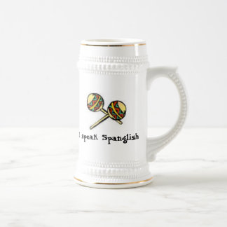 Chope À Bière Je parle Spanglish