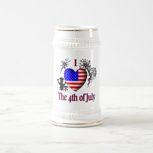 Chope À Bière Je suis amoureux du 4 juillet