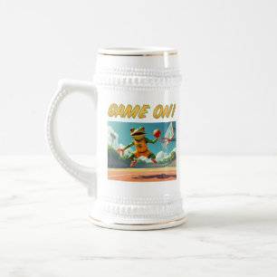 Chope À Bière Jeu Sur Basketball Frog main droite stein