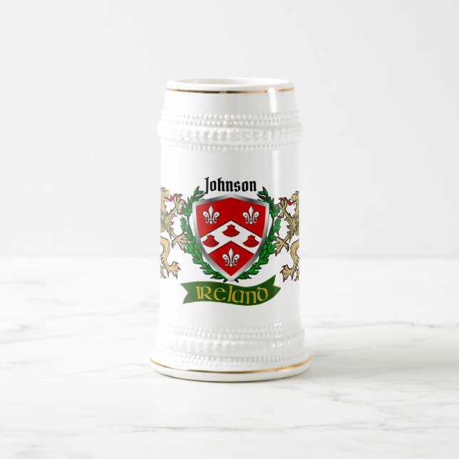 Chope À Bière Johnson Irish Shield Beer Stein (Centre)