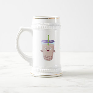 Chope À Bière Joli personnage de dessin animé boba thé bulle