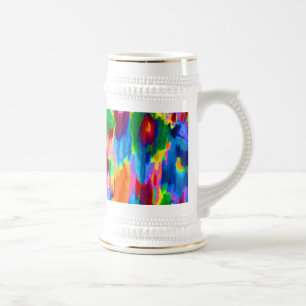 Chope À Bière Jolie peinture abstraite colorée