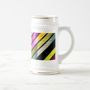 Chope À Bière Jolies rayures colorées