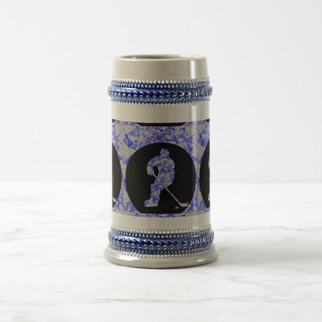 CHOPE À BIÈRE JOUEUR DE HOCKEY BLUE (Centre)