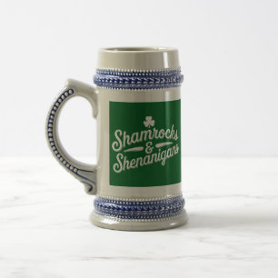 Chope À Bière Joyeuse Saint-Patrick Chance Shamrock & Shenanigan