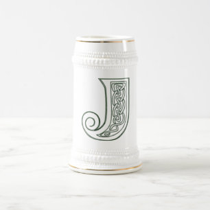 Chope À Bière KRW - J - Stein décoré d'un monogramme celtique
