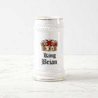 La bière du roi personnalisée Stein