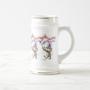 Chope À Bière La fête de la nuit de Moe's Happy 4 juillet Stein